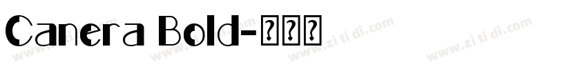 Canera Bold字体转换